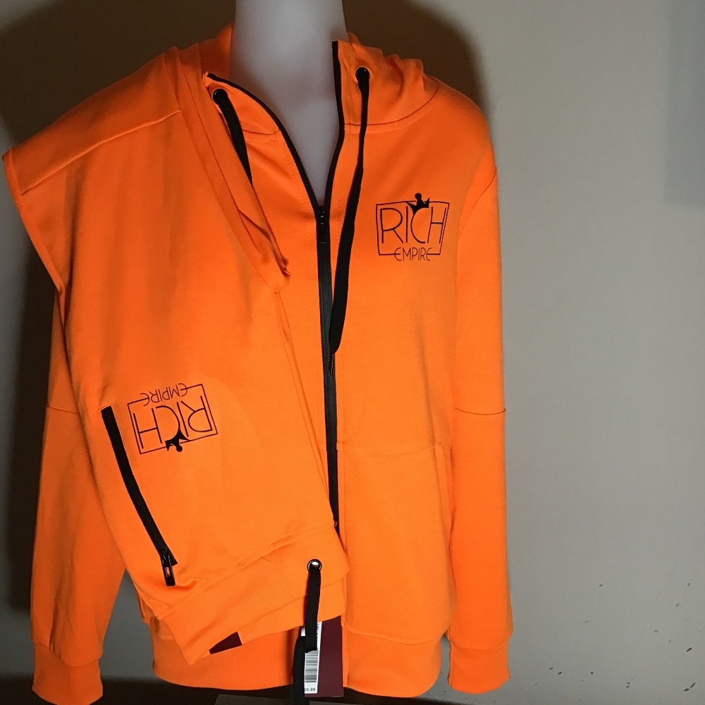 ❤️#620, RIFLESSI, women’s track suit, neon orange, size Large, NWT, see pics.🔥
